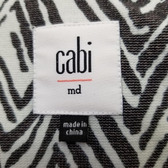 Cabi M Jacket Zig Zag Chevron Stripe Ponte‎ Knit 3034 Long Duster Spring - Picture 7 of 8